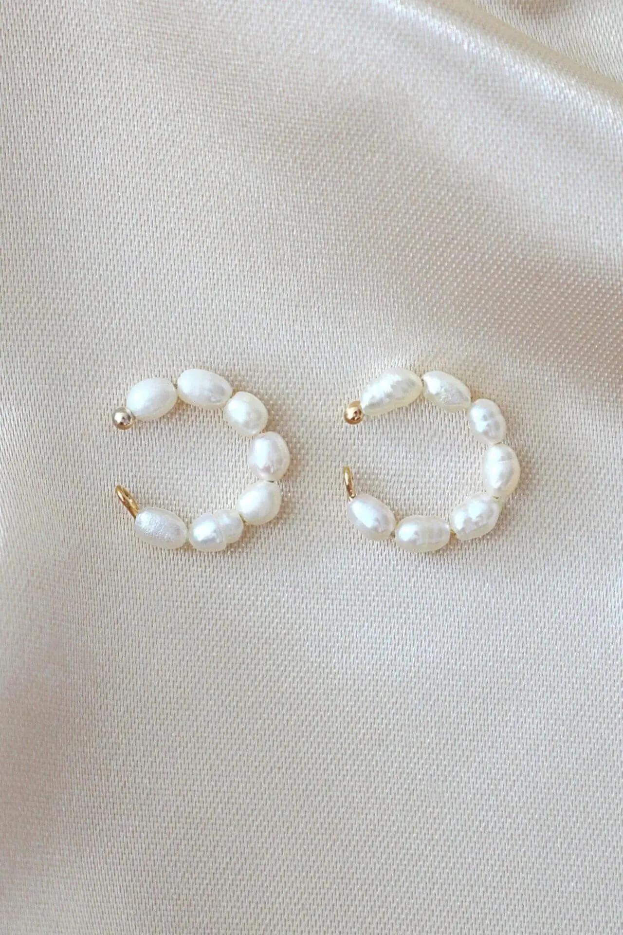“Pearly Cuties” | 18K Freshwater Pearl Ear Cuffs (Pair)