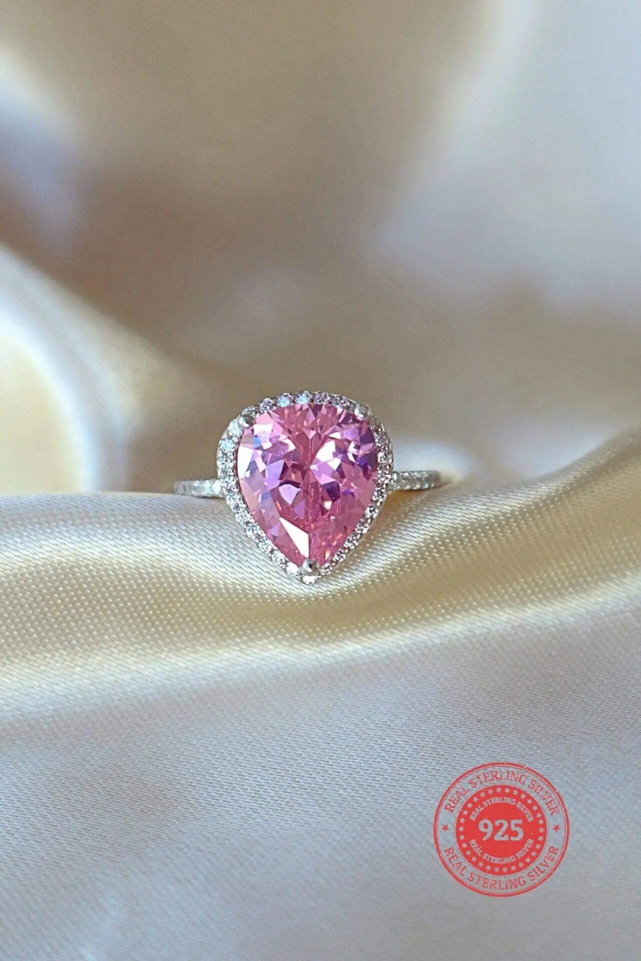 “Luxury Pink” | 925 Silver Cocktail Ring